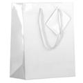 JAM Paper Glossy Gift Bags 8 x 10 x 4 White 6/Pack Medium