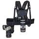 Nicama Dual Multi Camera Carrier Chest Harness Vest with Mounting Hubs, Side Holster & Backup Safety Straps for Canon 6D 5D2 5D3 Nikon D800 D810 Sony A7S A7R A7S2 Sigma Olympus DSLR Cameras