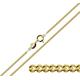 CJoL - 9ct Gold Plated on 925 Sterling Silver 20" (51cm) 2.5mm Wide Diamond Cut Curb Chain In Simple Gift Bag - 7.9g