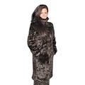 Ladies Brown Funnel Neck Boutique Faux Fur Winter Coat UK Made (14)