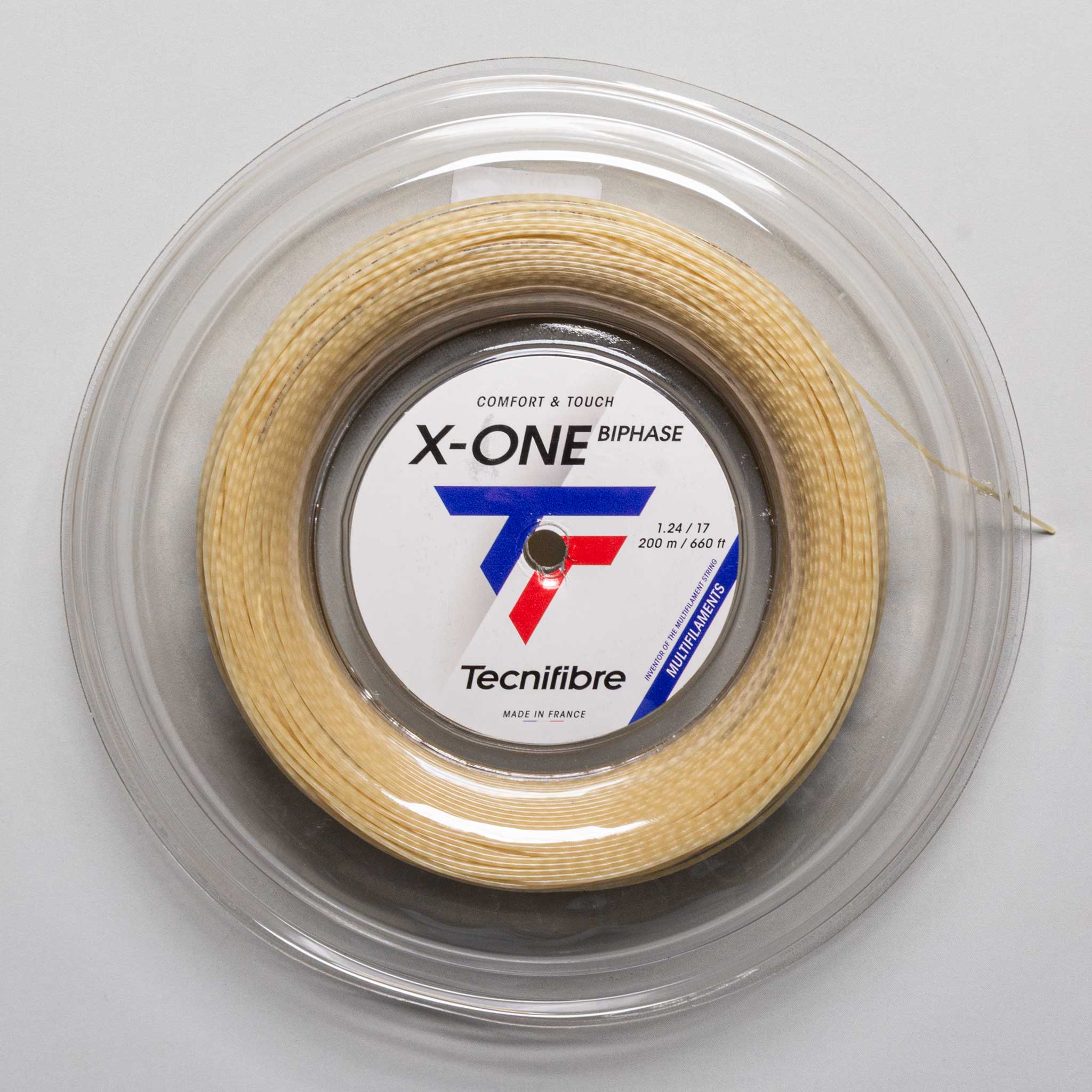 Tecnifibre X-One Biphase 17 1.24 660' Reel Tennis String Reels Natural