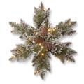 National Tree Co. Glittery Bristle Pre-Lit Swag w/ 15 Clear/White Lights | 14 H x 14 W x 5 D in | Wayfair GB1-300L-14SB-1