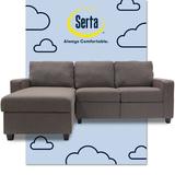 Gray Reclining Sectional - Serta at Home Serta Palisades Reclining Sectional Sofa w/ Storage Chaise Polyester | 36 H x 89 W x 62 D in | Wayfair