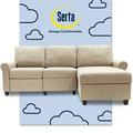 Brown Reclining Sectional - Serta at Home Copenhagen Reclining Sectional Sofa w/ Storage Chaise Polyester | 36 H x 89 W x 62 D in | Wayfair