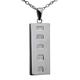 British Jewellery Workshops Silver 39x18mm solid display hallmark Ingot 1oz Pendant on a bail loop with a 2.5mm wide cable Chain 22 inches