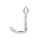 14ct White Gold Cone Shaped Body Piercing Jewelry Nose Screw Jewelry Gifts for Women