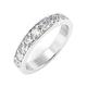 0.50Ct Gold Wedding Rings For Women Round Diamond Half Eternity Pave Set Ring Crafted In White Gold Size K