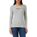 Pepe Jeans Damen T-Shirt New Virginia Ls N, Grau Marl, XXS