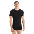 Icebreaker Men's Anatomica Short Sleeve Crewe T-Shirt - Slim Fit T-Shirt - Merino Wool Underwear - Black, S