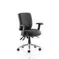 Dynamic OP000010 Chiro Task Medium Back Operators Chair with Arms - Black