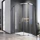 ELEGANT 900 x 800 mm Quadrant Shower Enclosure Walk in Corner Cubicle Glass Door