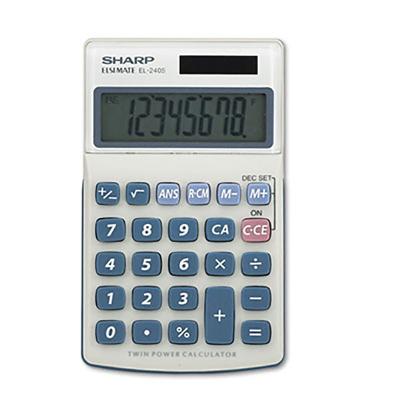 Sharp EL240SAB 8-Digit LCD Solar Battery Powered Handheld Business Calculator