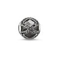 Thomas Sabo Damen-Bead Karma Beads 925 Sterling Silber geschwärzt Zirkonia schwarz Onyx K0131-641-11
