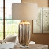 Uttermost Gistova 29 3/4" Ivory and Rust Brown Ceramic Table Lamp