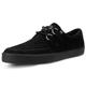 T.U.K. Suede Creeper Sneaker - Men and Womens Sneaker - Colour Black Suede - Punk Goth and Rocker Style Leather and Suede Lace Up Shoes - UK Size Men 12 / Women 13