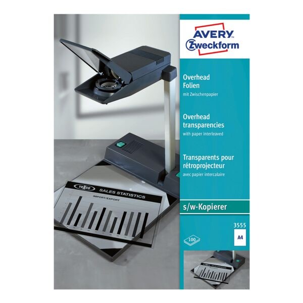 Avery Zweckform Overhead-S/W-Laserfolien »mit Zwischenpapier« Image