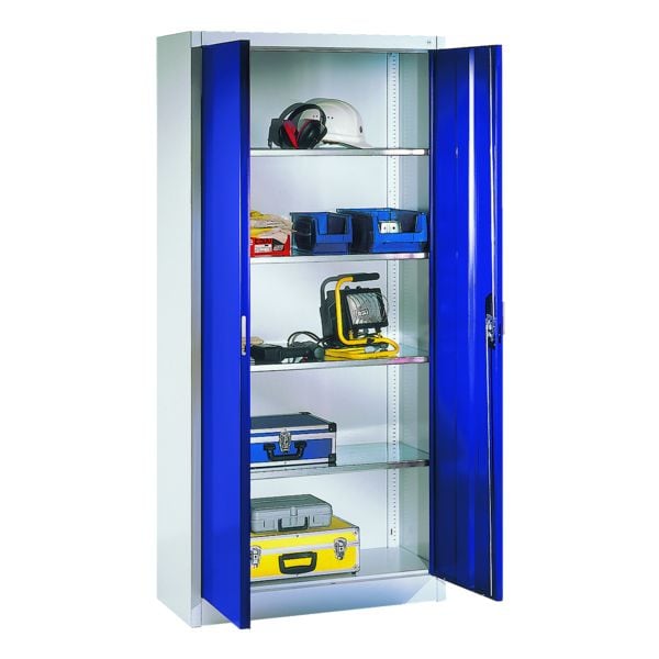 CP Stahlschrank mit Flügeltüren 93 x 195 cm 8920-00 7035/x blau, 93x195x40 cm