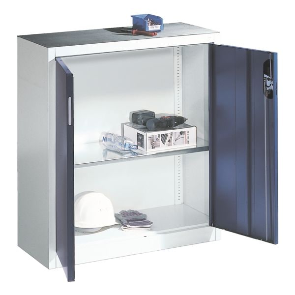 CP Stahlschrank mit Flügeltüren 93 x 100 cm blau, 93x100x40 cm Image