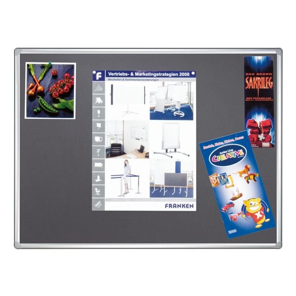 Franken Filz-Pinnwand »PRO PT830212« 90 x 60 cm silber Image