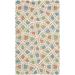 Black 45 x 0.25 in Area Rug - Highland Dunes Atilia Geometric Hand Hooked Cotton Blue/Green/Brown Area Rug Cotton | 45 W x 0.25 D in | Wayfair