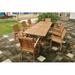 Rosecliff Heights Farnam 9 Piece Teak Outdoor Dining Set Wood/Teak in Brown/White | 29 H x 118 W x 39 D in | Wayfair ROHE4767 40978093