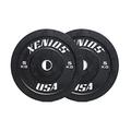Xenios USA Gummi Bumper Plate mit innerem Ring aus Edelstahl 5 kg, Schwarz, XSBPRBPL5