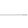 925 Sterling Silver 28 Centimeters Rhodium Finish Shiny Textured Cable Link Chain Anklet Pear Shape Clasp Jewelry Gifts for Women