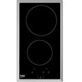 Beko HDMC32400TX 30cm Electric Ceramic Domino Hob with Stainless Steel Frame