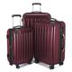 HAUPTSTADTKOFFER Alex - 3er Kofferset, Trolley-Set, Rollkoffer, Reisekoffer, (S, M & L), Burgund