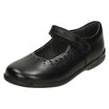 Start-Rite Mary Jane Kids Shoes, Black Leather Girls School Shoes Sizes S10 - L4 (12 UK Child)