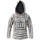 Gheri Cotton Multicoloured Striped Ethnic Baja Hoodies Grey Mix Medium