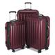 HAUPTSTADTKOFFER Alex - 3er Kofferset, TSA, Trolley-Set, Rollkoffer, Reisekoffer, (S, M & L), Burgund