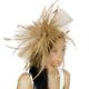 Hats By Cressida Womens Occasion Aneta Large Beige Ascot Derby Fascinator Hat - with Headband