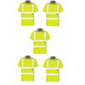 SuperTouch 5 Pack High Vis Hi Viz Visibility Polo Shirt Shortsleeves Yellow XX-Large