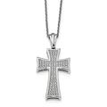 925 Sterling Silver Lobster Claw Closure and CZ Cubic Zirconia Simulated Diamond Polished Religious Faith Cross Necklace Jewelry Gifts for Women - 46 Centimeters