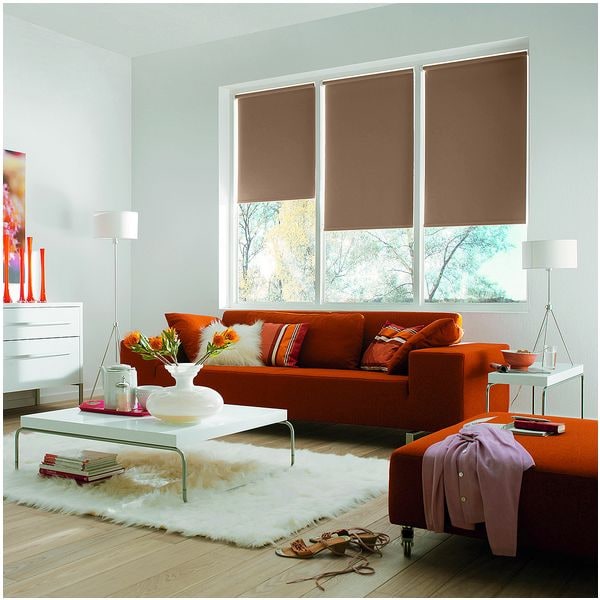 Büscher Sunlines Seitenzug-Rollo mit Lichtschutz braun, 122x180 cm