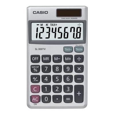Casio SL-300 Wallet Style Pocket Calculator - Silver