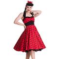 Hell Bunny Adelaide 50 's Dress Red - Red -