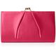 Swanky Swans Mira Satin Classic Frame Bag, Damen Clutch, Pink (Fuschia), 5.1x12x20.8 cm (W x H L)