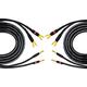 4 Meter Pair of Mogami 3082 Superflexible Coaxial 15 AWG Audiophile Speaker Cables - Terminated With Gold Plated Banana to Spade Connectors - (2 Cables, 4 Meter Each & 2xBANANA to 2xSPADE)