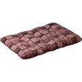 dobar 60600 Bequemes XXL-Hundebett mit dunkelbraunem Karomuster, großer Schlafplatz für Hunde und Katzen, 55 x 90 cm, XL, dunkelbraun