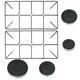 SPARES2GO Flush Pan Support & Burner Kit for Belling Oven Cooker Gas Hob (2 Small Grids + 4 Burners)