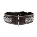 Hunter Hundehalsband Basic Rom, dunkelbraun/schwarz, Größe 55