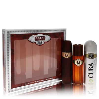 Cuba Gold For Men By Fragluxe Gift Set - 3.3 Oz Eau De Toilette Spray + 3.3 Oz After Shave Spray + 6