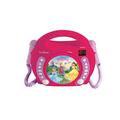 Lexibook Disney Prinzessin Rapunzel, CD-Player mit 2 Spielzeug-Mikrophonen, Kopfhöreranschluss, Batteriebetrieben, Pink, RCDK100DP
