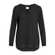 Vila Damen Vilucy L/S Shirt - Fav, Black, XL