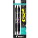 Pilot G2 Fashion Collection Fine (0.7 mm) Black Ink Gel Roller Pens 2 pens