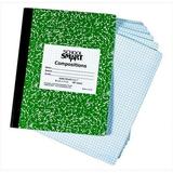 School Smart 085312 Sewn & Taped Quad Ruled Composition Book - 100 Leaves- 200 Sheets