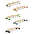 Two Bare Feet 'The Chuck' 44in Pintail Bamboo Series Premium Pro Longboard Skateboard Complete (Blue wheels)