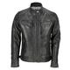 New Mens Real Leather Washed Dark Grey Vintage Zipped Smart Casual Biker Jacket [4XL,Dark Grey]